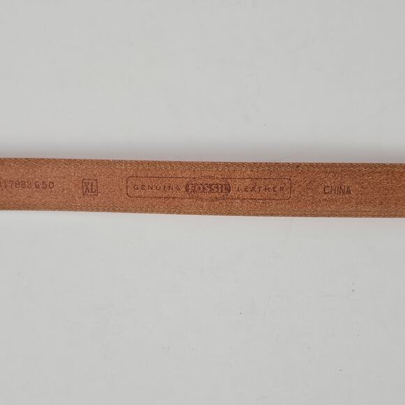 VTG pink Fossil leather belt bow detail size XL 1 " wide classic - Picture 6 of 6